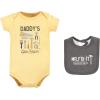 image:imageHudson Baby Unisex Cotton Sleep and Play Bodysuit and Bandana Bib SetConstruction Work