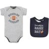 image:imageHudson Baby Unisex Cotton Sleep and Play Bodysuit and Bandana Bib SetFootball Huddles