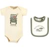 image:imageHudson Baby Unisex Cotton Sleep and Play Bodysuit and Bandana Bib SetGoing on Safari