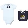 image:imageHudson Baby Unisex Cotton Sleep and Play Bodysuit and Bandana Bib SetHola Ladies