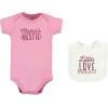 image:imageHudson Baby Unisex Cotton Sleep and Play Bodysuit and Bandana Bib SetLittle Love Flowers