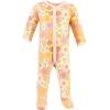 image:imageHudson Baby Unisex Cotton Sleep and Play Bodysuit and Bandana Bib SetPeace Love Flowers