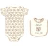 image:imageHudson Baby Unisex Cotton Sleep and Play Bodysuit and Bandana Bib SetSnuggle Bear