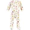 image:imageHudson Baby Unisex Cotton Sleep and Play Bodysuit and Bandana Bib SetSoft Painted Floral