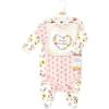 image:imageHudson Baby Unisex Cotton Sleep and Play Bodysuit and Bandana Bib SetSoft Painted Floral