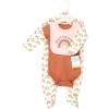 image:imageHudson Baby Unisex Cotton Sleep and Play Bodysuit and Bandana Bib SetSunshine Rainbows