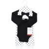image:imageHudson Baby Unisex Thermal Preemie Layette Set 4pc Short Sleeve OutfitBlack White Dots Long Sleeve