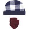 image:imageHudson Baby Unisex Thermal Preemie Layette Set 4pc Short Sleeve OutfitNavy Plaid Short Sleeve
