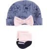 image:imageHudson Baby Unisex Thermal Preemie Layette Set 4pc Short Sleeve OutfitNavy Toile Short Sleeve