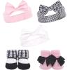 image:imageHudson Baby babygirls 10pc Headband and Socks SetHoundstooth Love