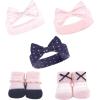 image:imageHudson Baby babygirls 10pc Headband and Socks SetPink Polka Dot Love