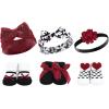 image:imageHudson Baby babygirls 12pc Headband and Socks SetPink Gray Red Sequin