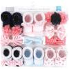 image:imageHudson Baby babygirls 20pc Headband and Socks GiftsetPink Blue Pink Gray