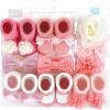 image:imageHudson Baby babygirls 20pc Headband and Socks GiftsetPink Blue Pink Gray