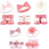 image:imageHudson Baby babygirls 20pc Headband and Socks GiftsetPink Blue Pink Gray