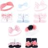 image:imageHudson Baby babygirls 20pc Headband and Socks GiftsetPink Blue Pink Gray