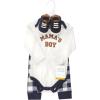 image:imageHudson Baby babygirls Cotton Bodysuit Pant and Shoe SetBrown Navy Mamas Boy