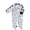 image:imageHudson Baby babygirls Plush Sleep and PlayHudson Baby Unisex Baby Plush Sleep and Play Navy Snowflake 03 MonthsGray Penguin