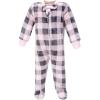 image:imageHudson Baby babygirls Plush Sleep and PlayHudson Baby Unisex Baby Plush Sleep and Play Navy Snowflake 03 MonthsPink Moose