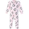 image:imageHudson Baby babygirls Plush Sleep and PlayHudson Baby Unisex Baby Plush Sleep and Play Navy Snowflake 03 MonthsPink Penguin