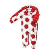 image:imageHudson Baby babygirls Plush Sleep and PlayHudson Baby Unisex Baby Plush Sleep and Play Navy Snowflake 03 MonthsPoinsettia