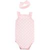image:imageHudson Baby girls Sleeveless Bodysuit and Headband SetBaby and Toddler TShirt SetSoft Pink Roses