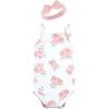 image:imageHudson Baby girls Sleeveless Bodysuit and Headband SetBaby and Toddler TShirt SetSoft Pink Roses