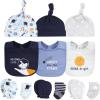 image:imageHudson Baby Baby Caps Or Headbands Bibs Mittens and Socks 12pc SetSpace