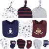image:imageHudson Baby Baby Caps Or Headbands Bibs Mittens and Socks 12pc SetSports