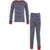 Navy Stripe Red