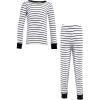 image:imageHudson Baby Baby Cotton Pajama SetWhite Black Stripe