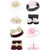 image:imageHudson Baby Baby Girls 8pc Headband and Socks SetLace Flower