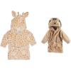 image:imageHudson Baby Boy Plush Animal Face Bathrobe 2Pack Giraffe Lion
