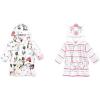 image:imageHudson Baby Girl Plush Animal Face Bathrobe 2Pack Pink Owl Blue Whimsical UnicornFarm Animals Flower Llama