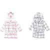 Flower Llama Gray Plaid