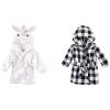 Rainbow Unicorn Black Plaid