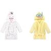 image:imageHudson Baby Girl Plush Animal Face Bathrobe 2Pack Swan Scuba Duck