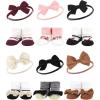 image:imageHudson Baby Girls Headband and Socks GiftsetBurgundy Black Black Stripe Neutrals