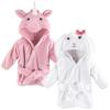 image:imageHudson Baby Unisex Baby 2Pc Plush Animal Face Bathrobe Pig Gray Zebra 09 MonthsPink Unicorn Bunny