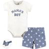 image:imageHudson Baby Unisex Baby Bodysuit Short and Sock 3Piece SetMamas Boy Blue Star