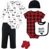 image:imageHudson Baby Unisex Baby Cotton Layette SetBuffalo Plaid Bear