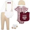 Burgundy Tan Suspenders