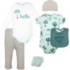 image:imageHudson Baby Unisex Baby Cotton Layette SetTeal Hot Air Balloon