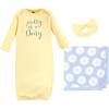 image:imageHudson Baby Unisex Baby Gown Swaddle Blanket and Cap or Headband 06 MonthsPretty as a Daisy