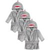 image:imageHudson Baby Unisex Baby Plush Animal Face Bathrobe Shark 09 Months Pack of 3