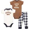 Brown Navy Mamas Boy Short-sleeve
