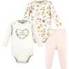 image:imageHudson Baby Unisex Cotton Bodysuit and Pant SetSoft Painted Floral Longsleeve
