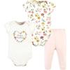 image:imageHudson Baby Unisex Cotton Bodysuit and Pant SetSoft Painted Floral Shortsleeve