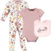 image:imageHudson Baby Unisex Cotton Sleep and Play Bodysuit and Bandana Bib SetBonita