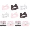 image:imageHudson Baby babygirls 10pc Headband and Socks SetDamask